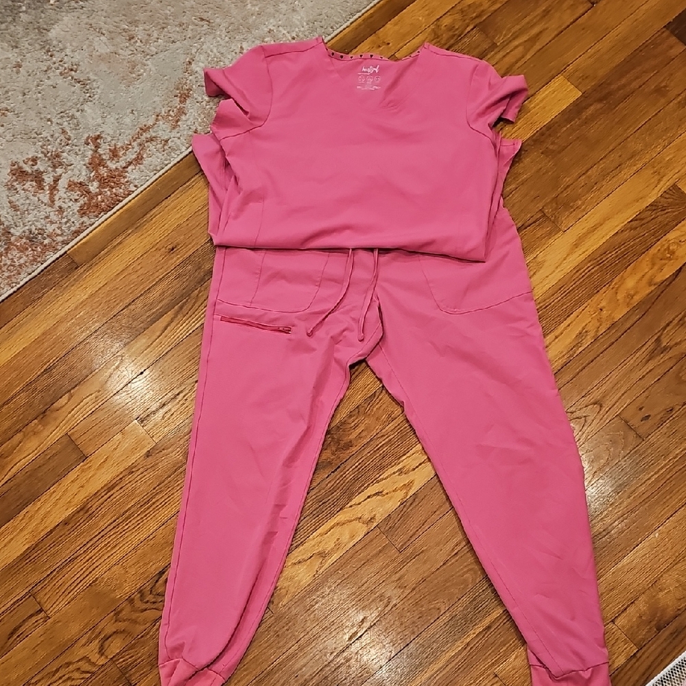 Heart Soul Pink Loungewear Set Soft Cotton Blend